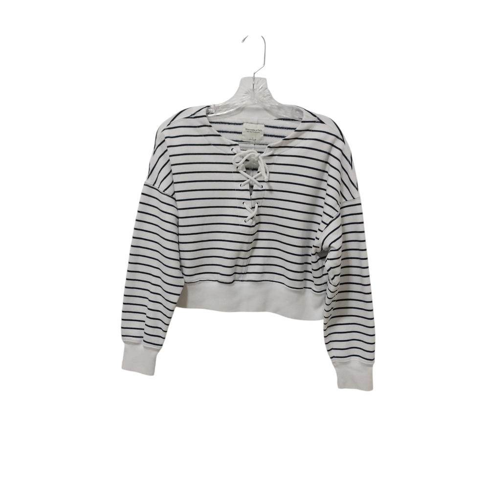 Abercrombie & Fitch Soft A&F Collection Black and White Striped Top Sz-S
